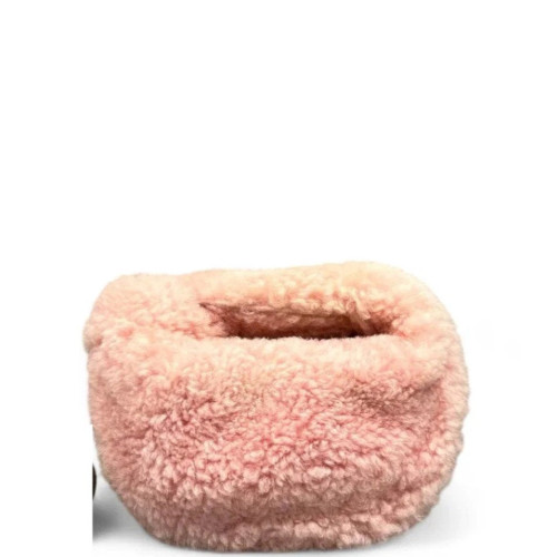 Bottega Veneta Mini Jodie Faux Fur Pink