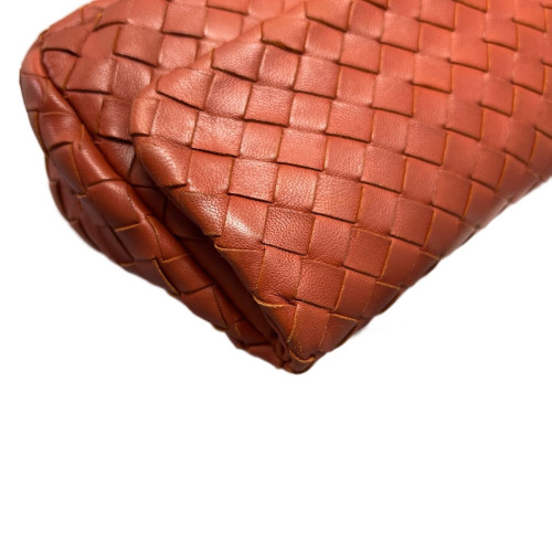Bottega Veneta Shoulder Bag Calfskin Intrecciato Brick Red