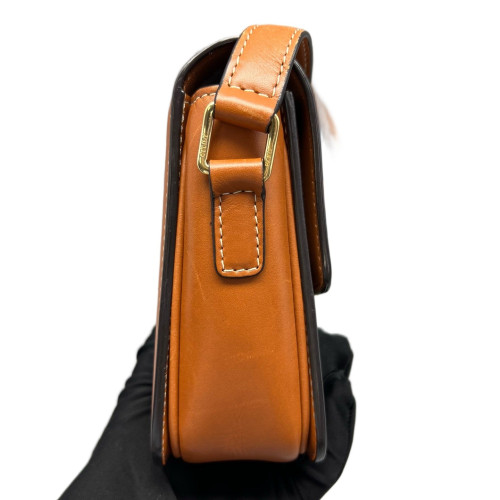 Celine Triomphe Teen Triomphe Shoulder Bag Triomphe Brown Tan Celine Triomphe Teen Triomphe Shoulder Bag Triomphe Brown Tan