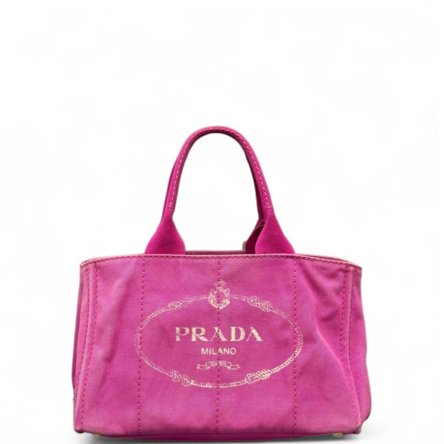 Prada Medium Canapa Tote Canvas New Rosette Prada Medium Canapa Tote Canvas New Rosette