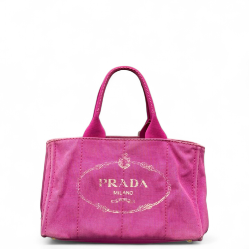 Prada Medium Canapa Tote Canvas New Rosette Prada Medium Canapa Tote Canvas New Rosette