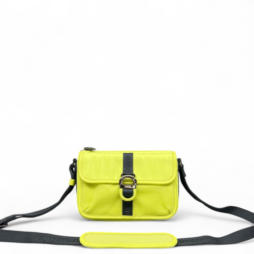 Dior Shoulder Bag Canvas Light Green Black