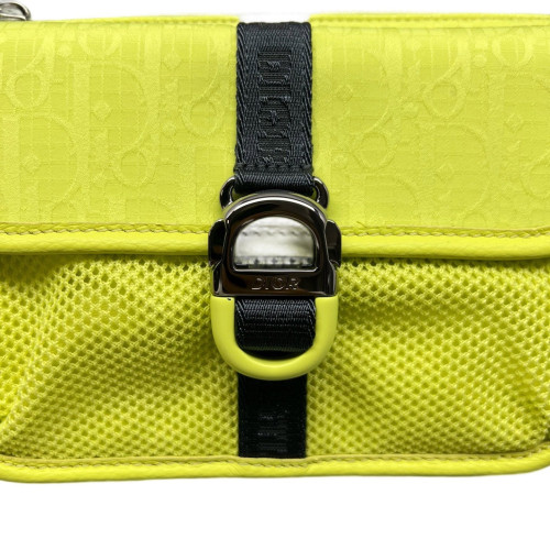 Dior Shoulder Bag Canvas Light Green Black