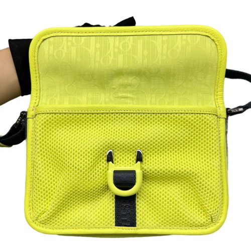 Dior Shoulder Bag Canvas Light Green Black