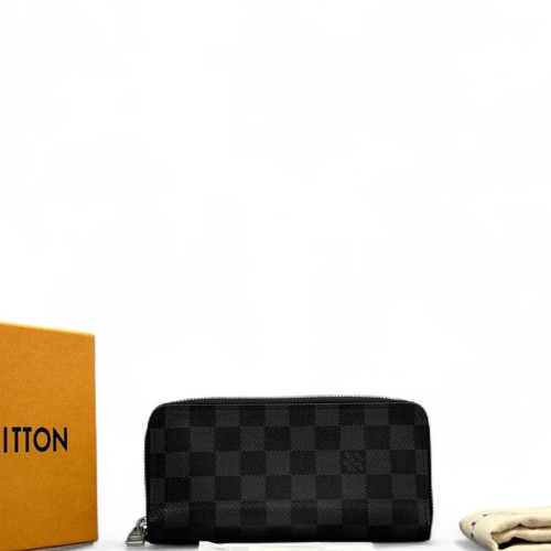 Louis Vuitton Zippy Wallet Vertical Damier Graphite Black