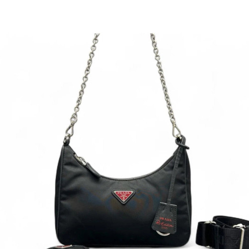 Prada Re-Edition 2005 Shoulder Bag Nylon Vela Black