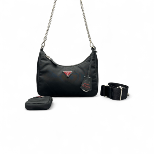 Prada Re-Edition 2005 Shoulder Bag Nylon Vela Black