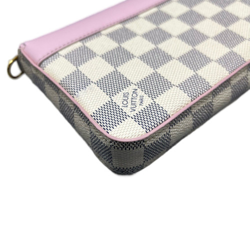 Louis Vuitton Pochette Felicie Chain Wallet Damier Azur White