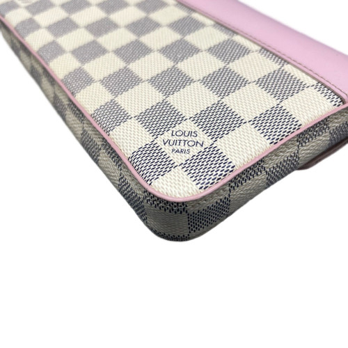 Louis Vuitton Pochette Felicie Chain Wallet Damier Azur White