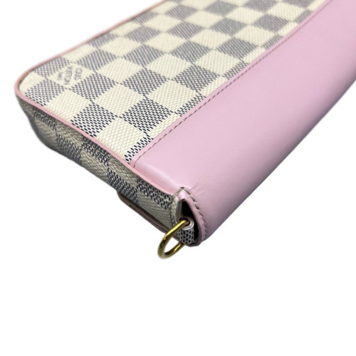 Louis Vuitton Pochette Felicie Chain Wallet Damier Azur White
