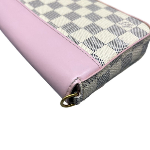 Louis Vuitton Pochette Felicie Chain Wallet Damier Azur White