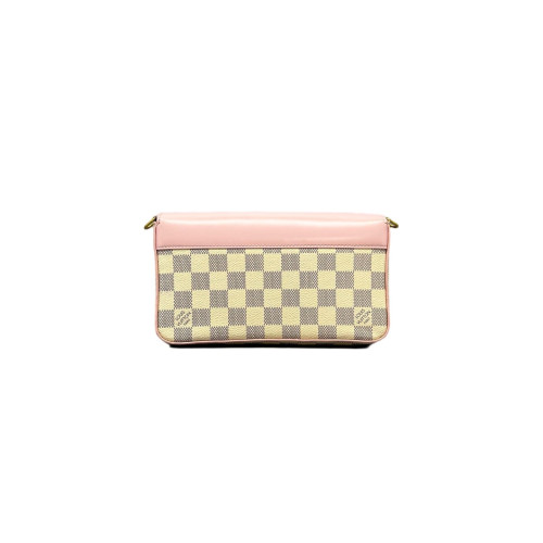 Louis Vuitton Pochette Felicie Chain Wallet Damier Azur White