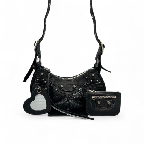 Balenciaga Le Cagole Xs Arena Lambskin Black