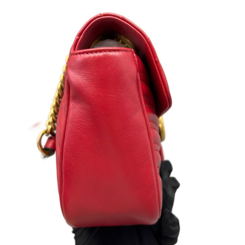 Gucci Chevron Small GG Marmont Calfskin Red Gucci Chevron Small GG Marmont Calfskin Red