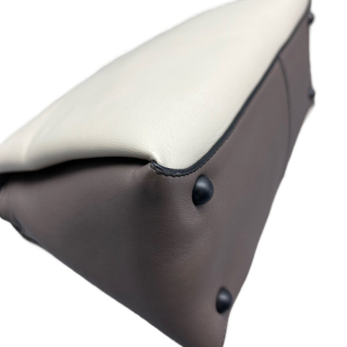 Bottega Veneta Medium Piazza Bag Calfskin White Grey Bottega Veneta Medium Piazza Bag Calfskin White Grey