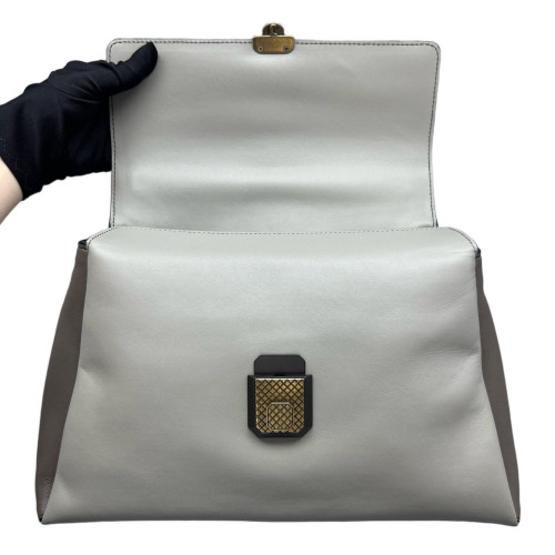 Bottega Veneta Medium Piazza Bag Calfskin White Grey Bottega Veneta Medium Piazza Bag Calfskin White Grey