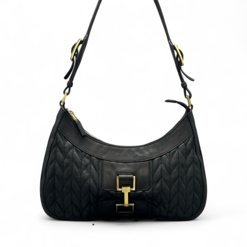 Gucci Matelasse Shoulder Bag Calfskin Black