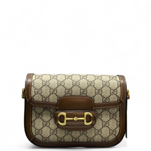 Gucci Mini Horsebit 1955 GG Supreme Monogram Tan