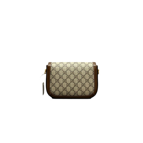 Gucci Mini Horsebit 1955 GG Supreme Monogram Tan