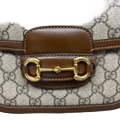 Gucci Mini Horsebit 1955 GG Supreme Monogram Tan