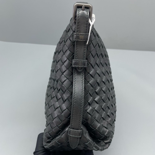 Bottega Veneta Shoulder Bag Calfskin Intrecciato Black