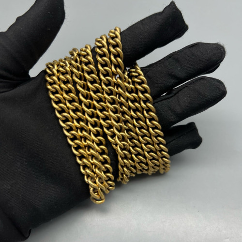 Gucci Chevron Super Mini GG Marmont Chain Wallet Calfskin Black