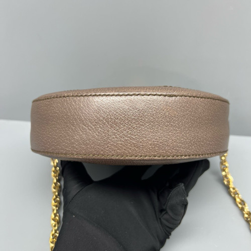 Gucci Mini Ophidia Round Bag GG Supreme Monogram Beige Ebony Gucci Mini Ophidia Round Bag GG Supreme Monogram Beige Ebony