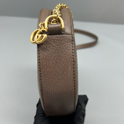 Gucci Mini Ophidia Round Bag GG Supreme Monogram Beige Ebony Gucci Mini Ophidia Round Bag GG Supreme Monogram Beige Ebony