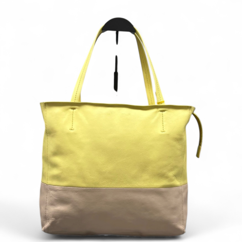 Celine Tote Bag Calfskin Yellow Beige