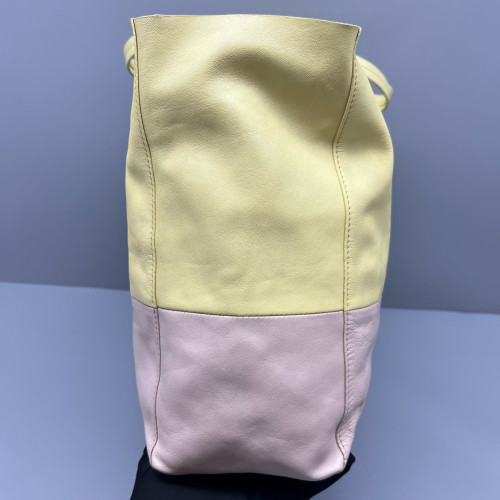 Celine Tote Bag Calfskin Yellow Beige