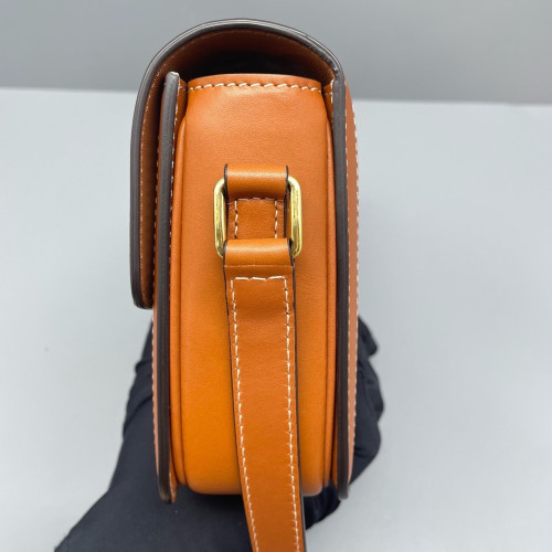 Celine Teen Triomphe Shoulder Bag Triomphe Brown Black Celine Teen Triomphe Shoulder Bag Triomphe Brown Black