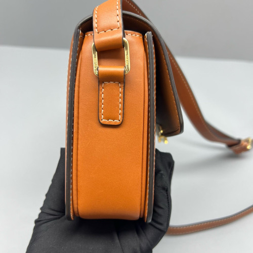 Celine Teen Triomphe Shoulder Bag Triomphe Brown Black Celine Teen Triomphe Shoulder Bag Triomphe Brown Black