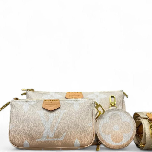 Louis Vuitton Multi Pochette Accessories Empreinte Monogram Giant White Saffron
