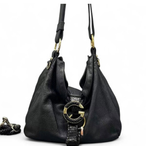Gucci Hobo Grained Calfskin Black