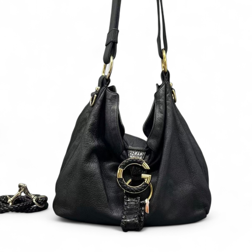 Gucci Hobo Grained Calfskin Black