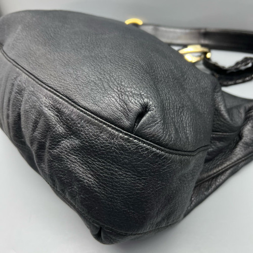 Gucci Hobo Grained Calfskin Black