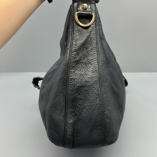 Gucci Hobo Grained Calfskin Black