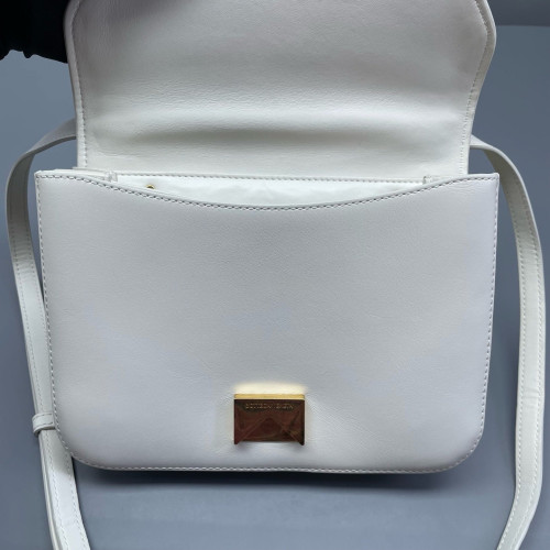 Bottega Veneta Two-Way Bag Calfskin White