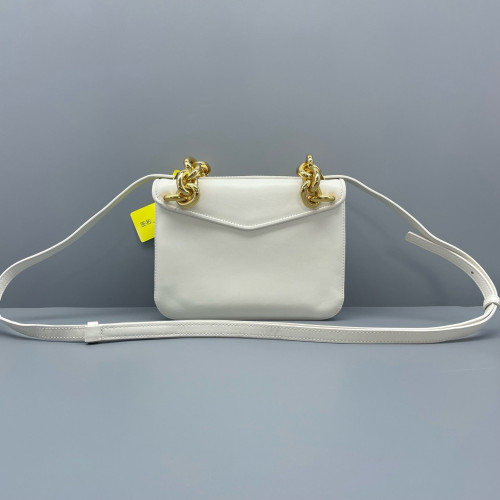 Bottega Veneta Two-Way Bag Calfskin White