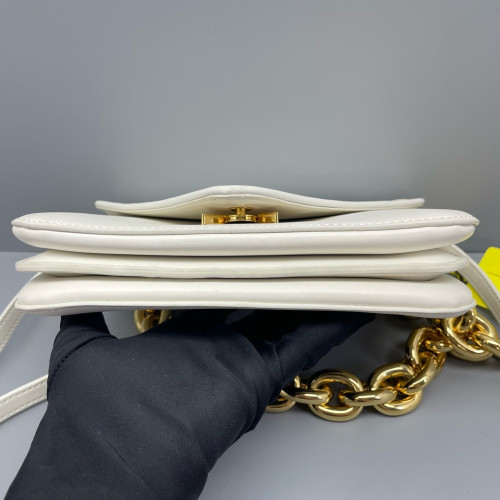 Bottega Veneta Two-Way Bag Calfskin White