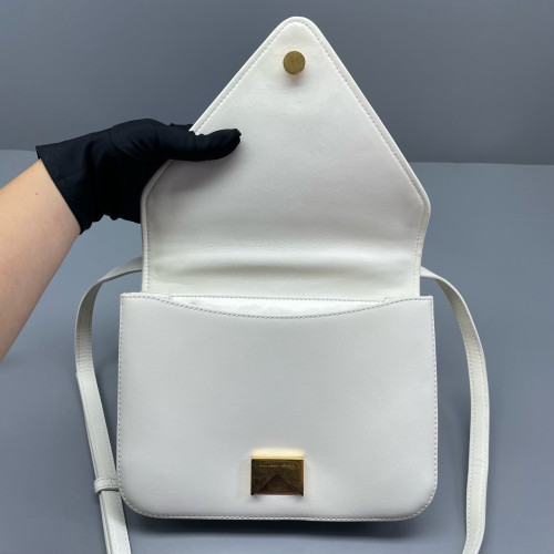 Bottega Veneta Two-Way Bag Calfskin White