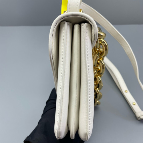 Bottega Veneta Two-Way Bag Calfskin White