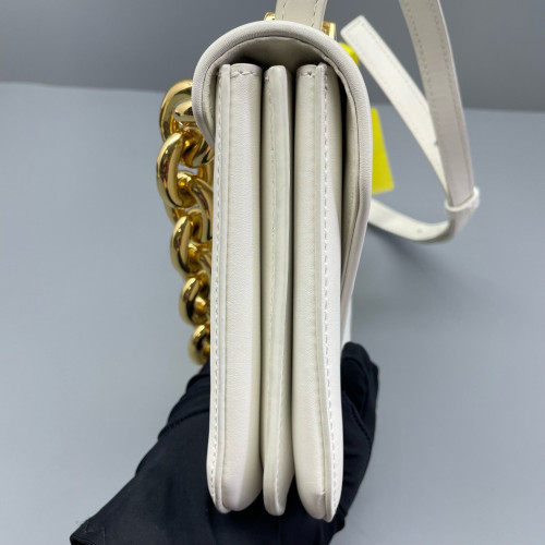 Bottega Veneta Two-Way Bag Calfskin White