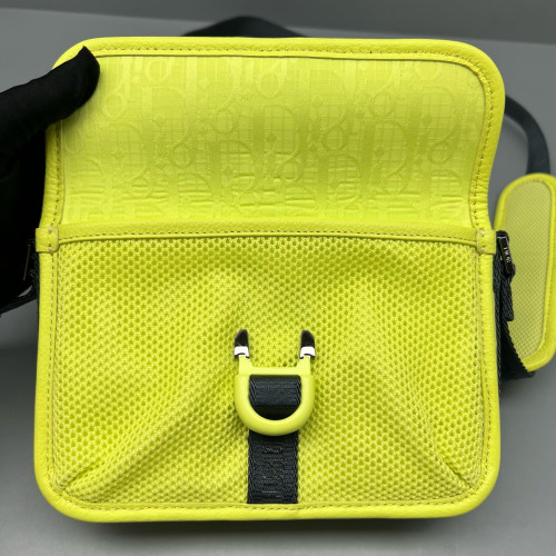 Dior Messenger Canvas Calfskin Light Green