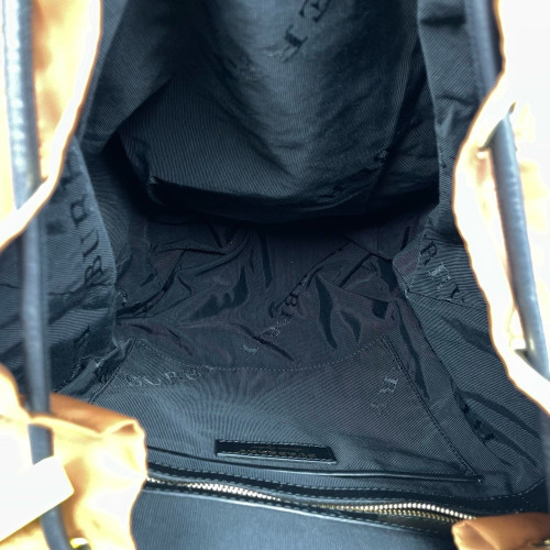 Burberry Medium Rucksack Backpack Nylon Snakeskin Brown Yellow