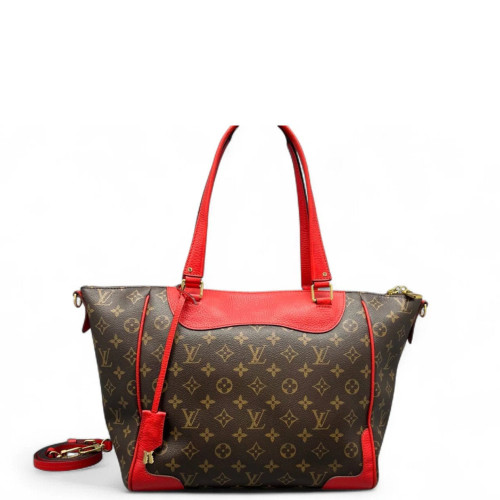 Louis Vuitton Tote Bag Monogram Brown Red Louis Vuitton Tote Bag Monogram Brown Red