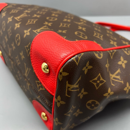 Louis Vuitton Tote Bag Monogram Brown Red Louis Vuitton Tote Bag Monogram Brown Red