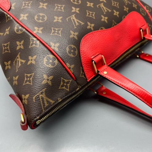 Louis Vuitton Tote Bag Monogram Brown Red Louis Vuitton Tote Bag Monogram Brown Red