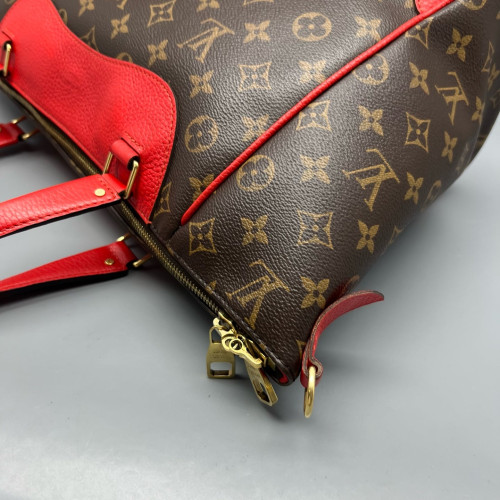 Louis Vuitton Tote Bag Monogram Brown Red Louis Vuitton Tote Bag Monogram Brown Red
