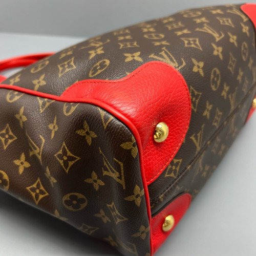 Louis Vuitton Tote Bag Monogram Brown Red Louis Vuitton Tote Bag Monogram Brown Red